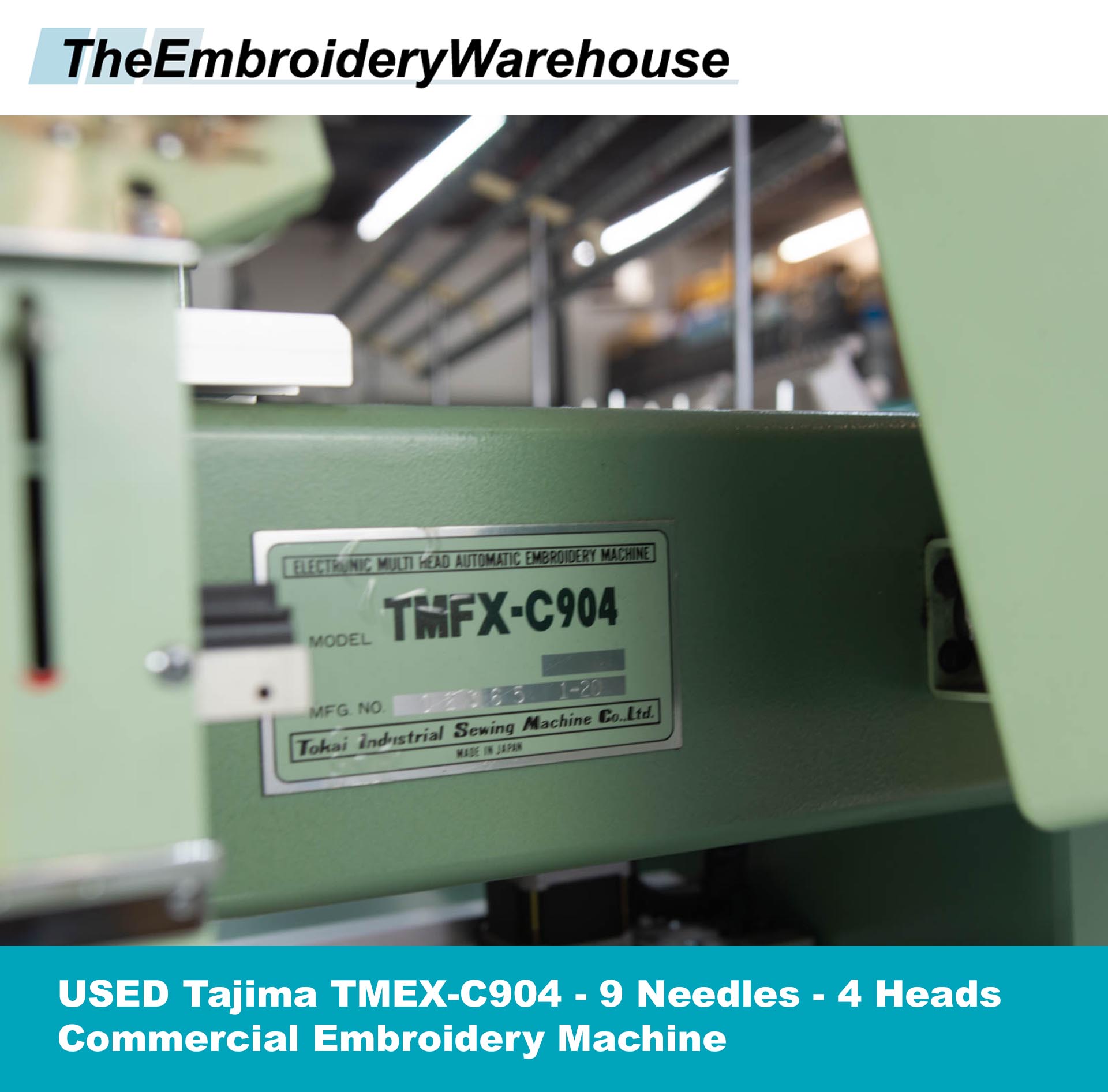 USED TAJIMA TMFX-C904 - 4 Head - 9 Needles - Commercial